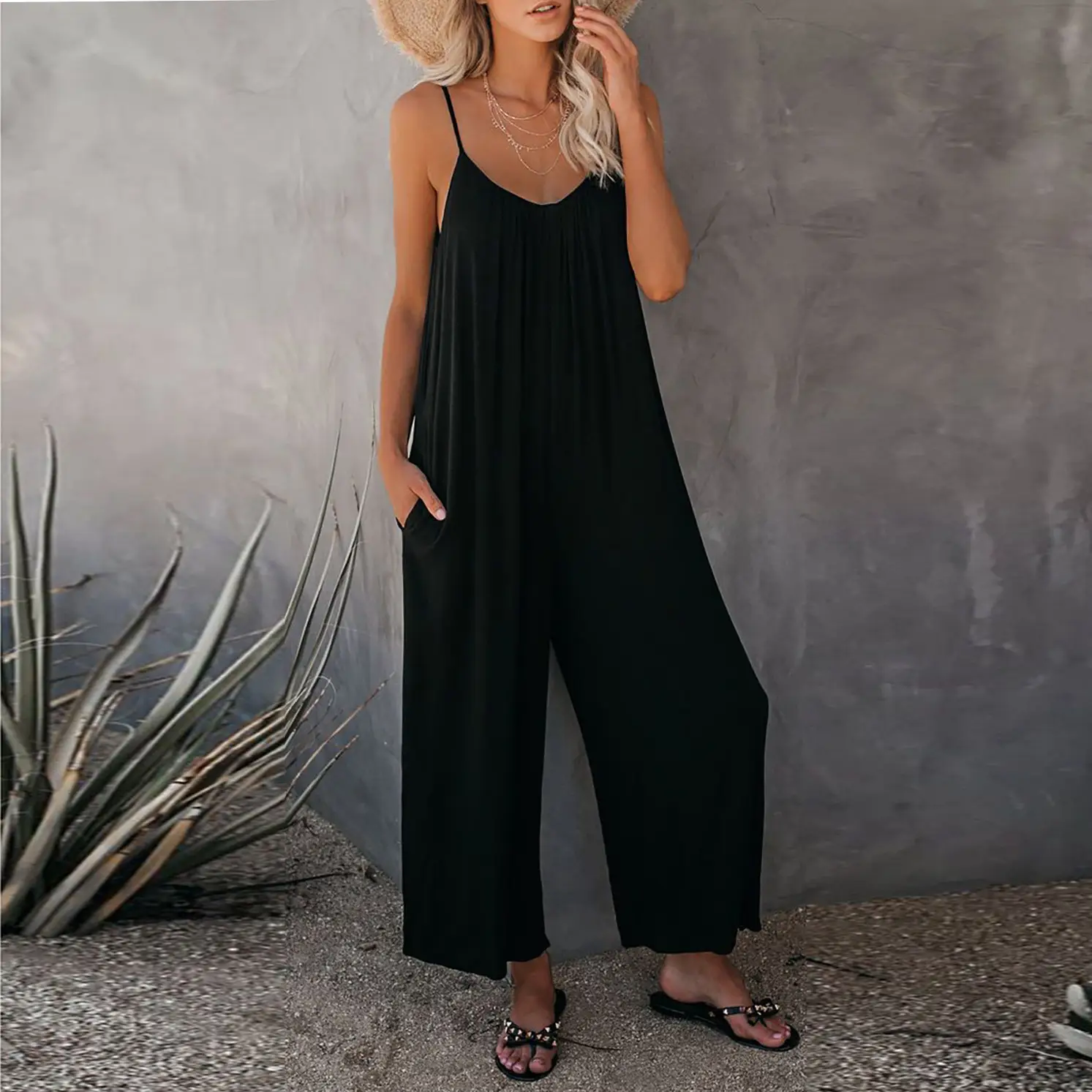 Women Purple Jumpsuit 2025 Summer Cross-Border Pure Color - Image 14