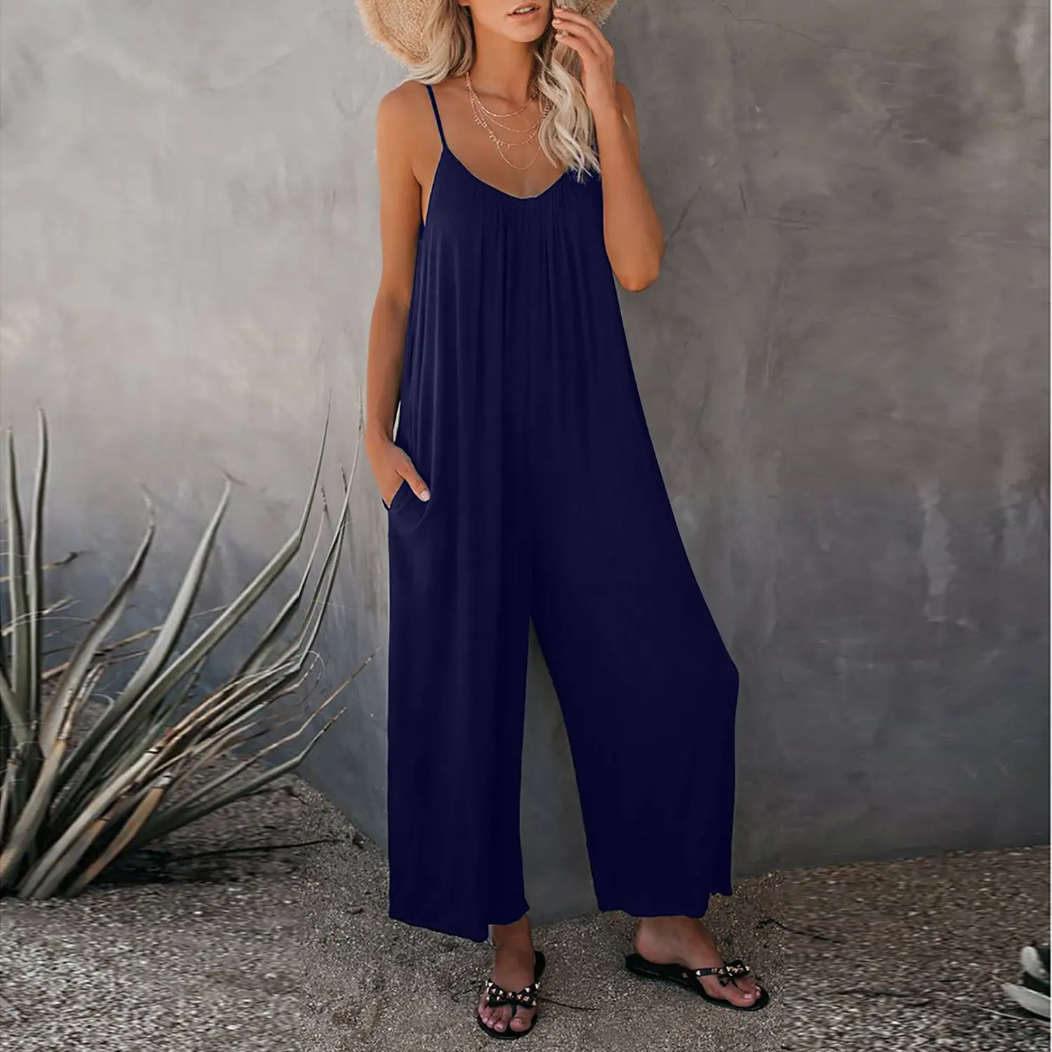 Women Purple Jumpsuit 2025 Summer Cross-Border Pure Color - Image 15