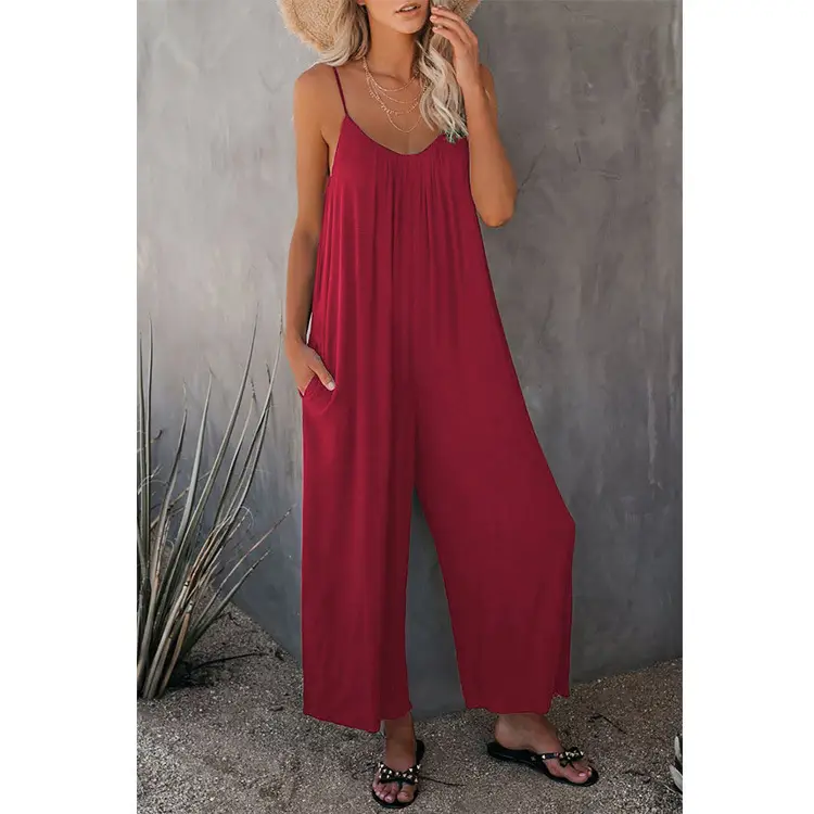 Women Purple Jumpsuit 2025 Summer Cross-Border Pure Color - Image 16