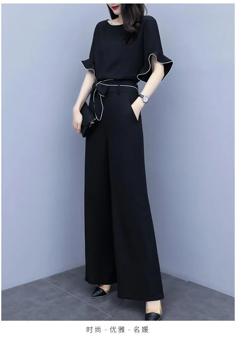 Women Black Wide Leg Pants Suit Summer 2026 — feature 11