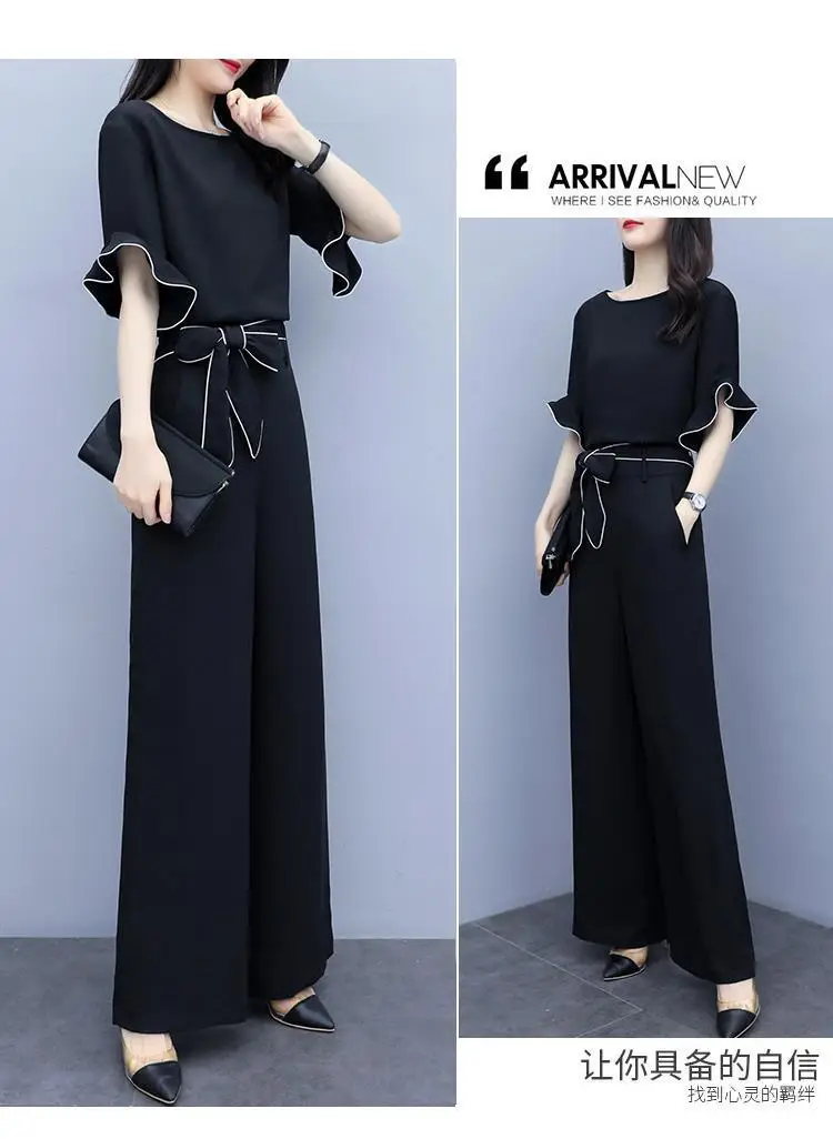 Women Black Wide Leg Pants Suit Summer 2026 — feature 13