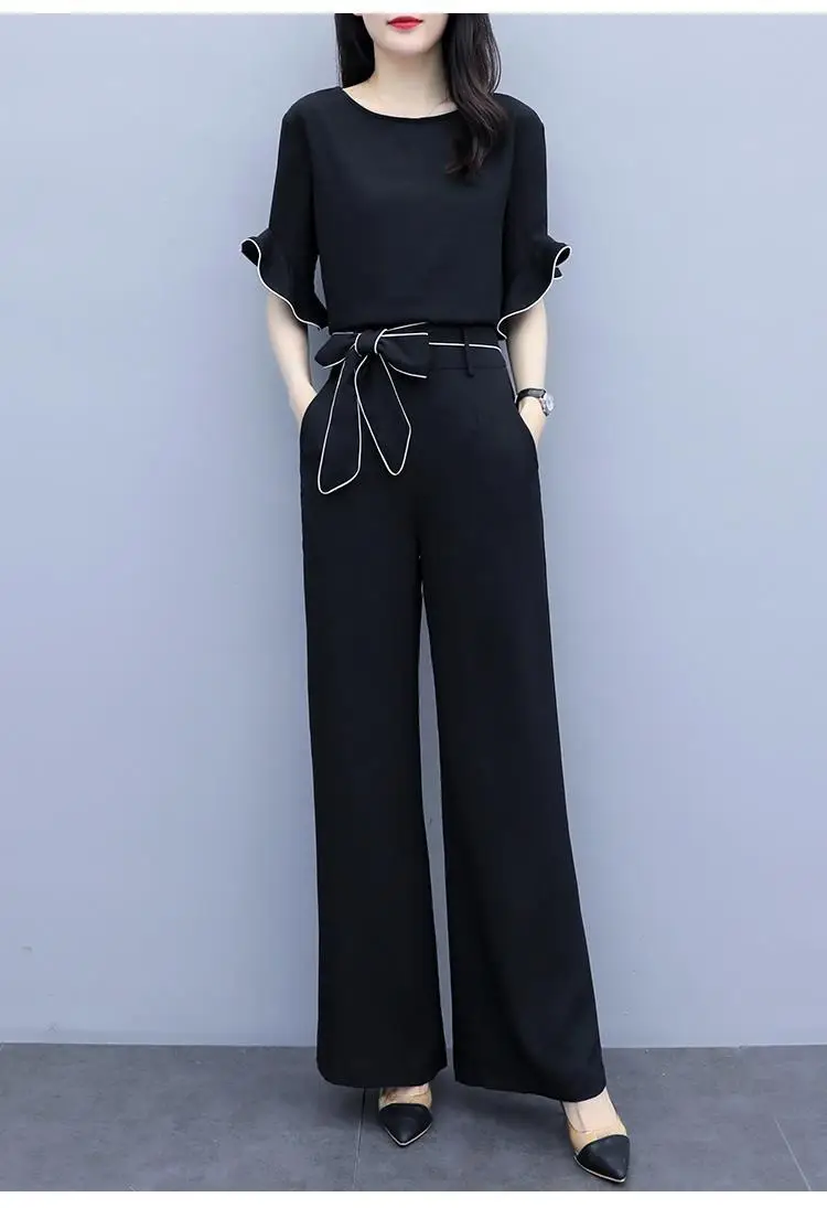 Women Black Wide Leg Pants Suit Summer 2026 — feature 15