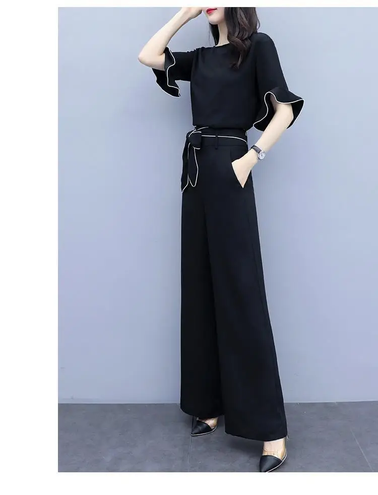 Women Black Wide Leg Pants Suit Summer 2026 — feature 16