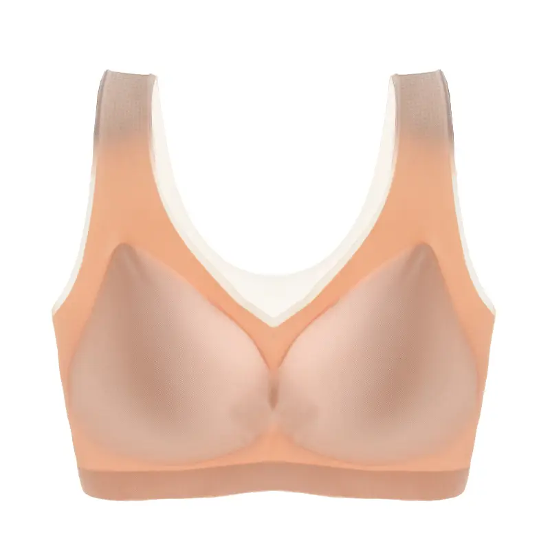 2025 Plus Size 100kg Fat mm Seamless Breathable Underwear Women's Sports Vest Bra Large Size Bra