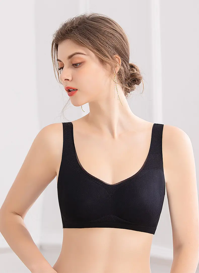 2025 Plus Size 100kg Fat mm Seamless Breathable Underwear Women's Sports Vest Bra Large Size Bra — feature 11