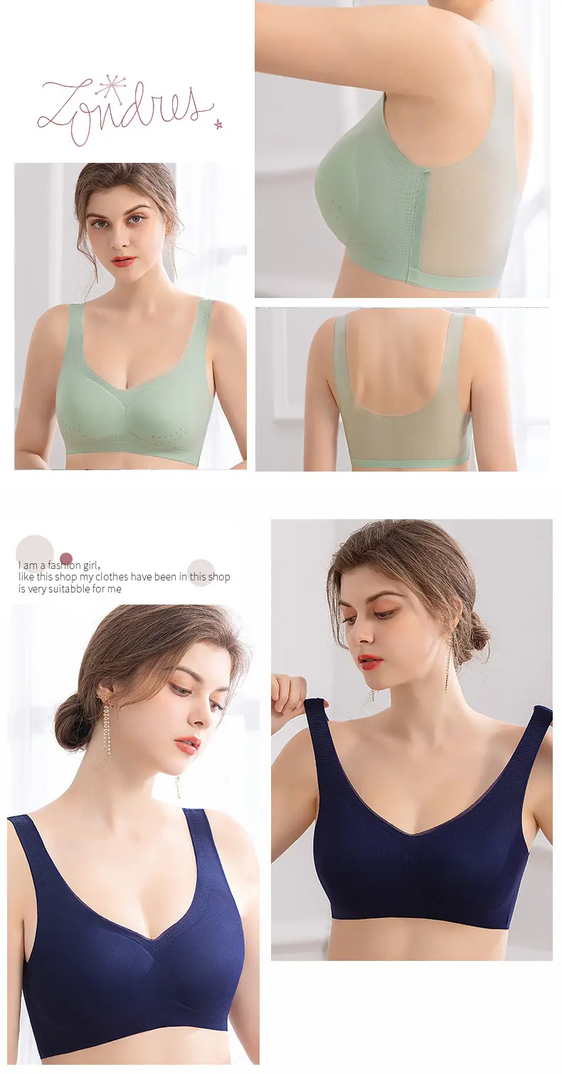 2025 Plus Size 100kg Fat mm Seamless Breathable Underwear Women's Sports Vest Bra Large Size Bra — feature 19
