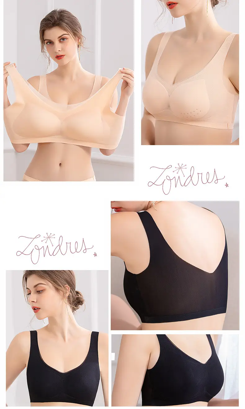 2025 Plus Size 100kg Fat mm Seamless Breathable Underwear Women's Sports Vest Bra Large Size Bra — feature 20