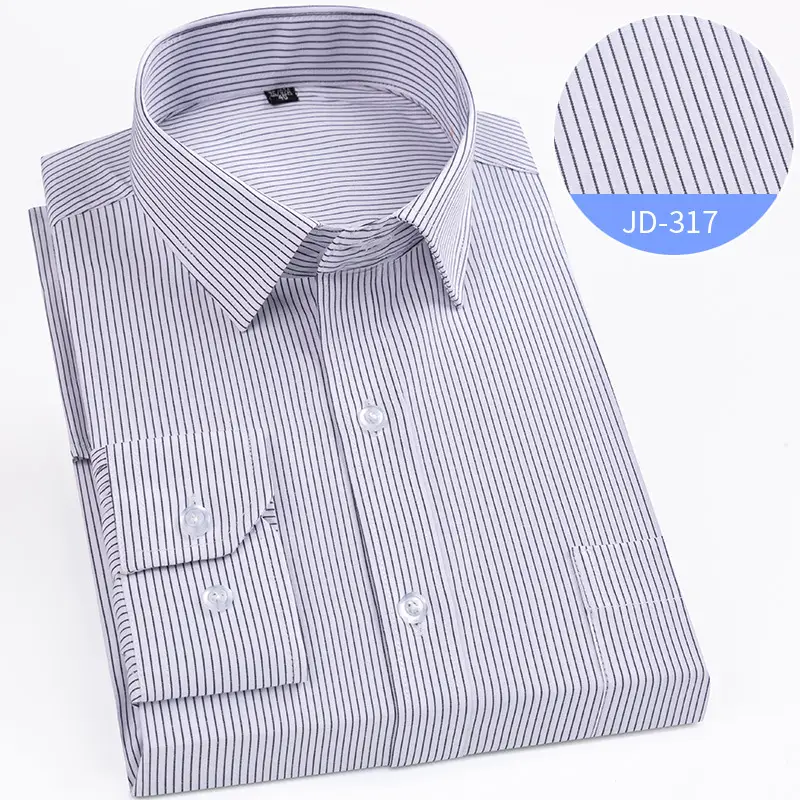 Striped Long Sleeve Business Shirt for Men
