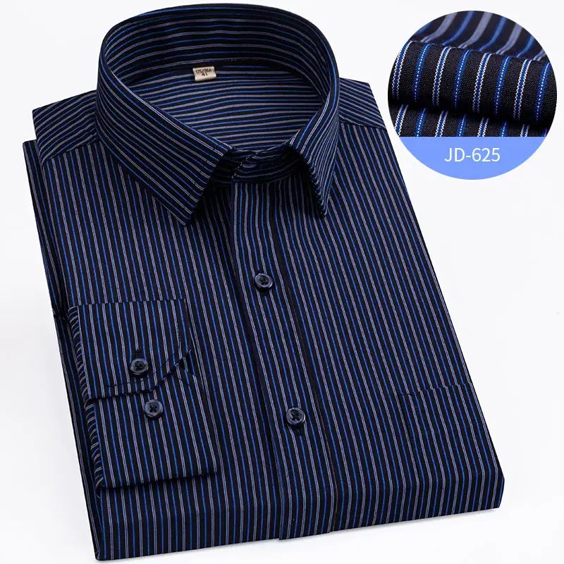 Striped Long Sleeve Business Shirt for Men