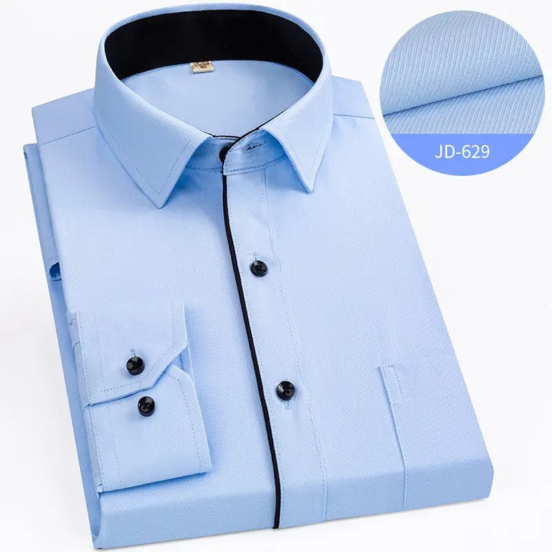Striped Long Sleeve Business Shirt for Men