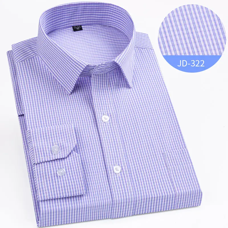Striped Long Sleeve Business Shirt for Men