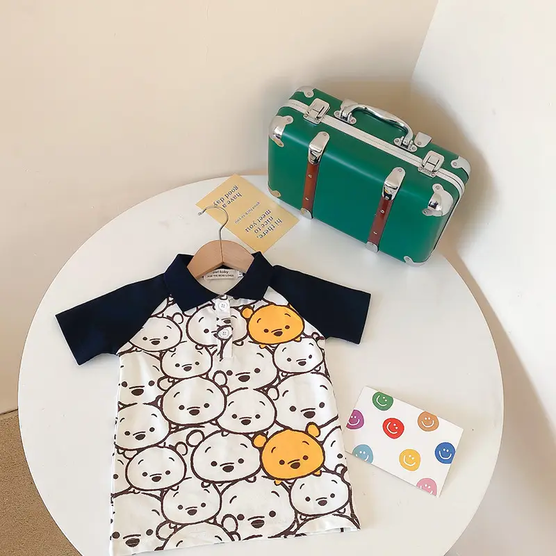 Baby T-shirt Short Sleeve Cartoon Print Boys Summer Wear - Image 2