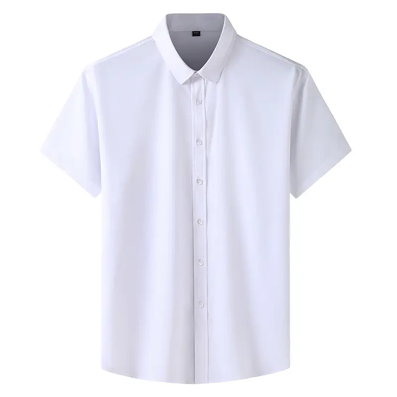 Men's White Thin Business Shirt Plus Size - Image 10