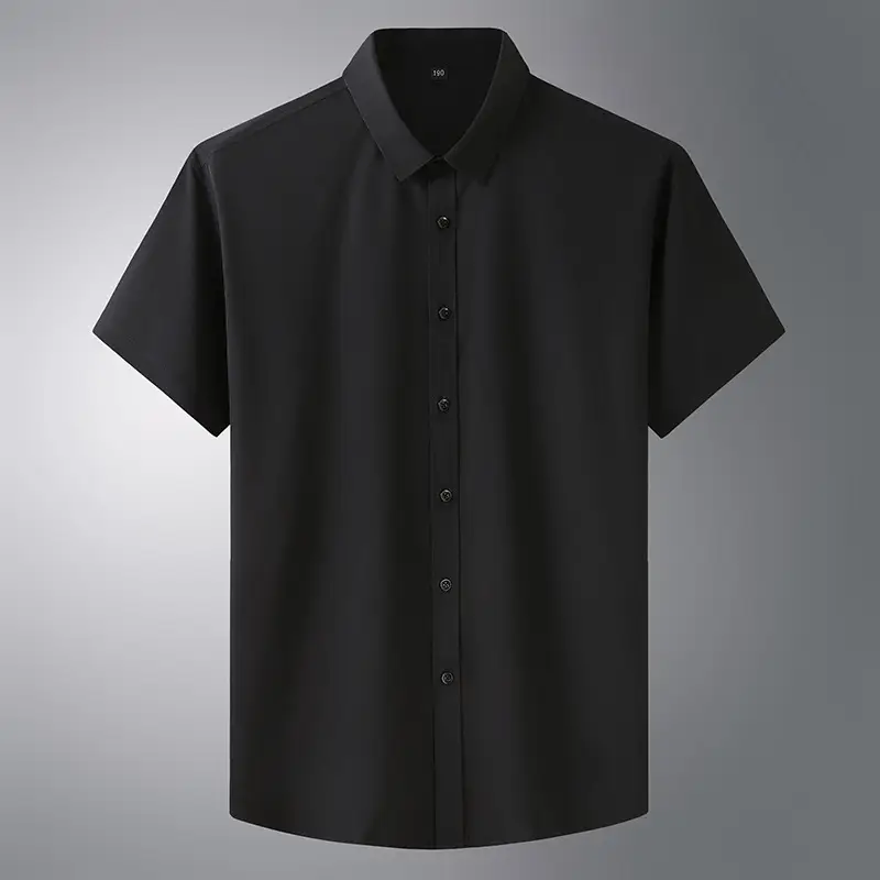 Men's White Thin Business Shirt Plus Size - Image 2