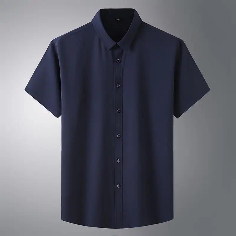Men's White Thin Business Shirt Plus Size - Image 4