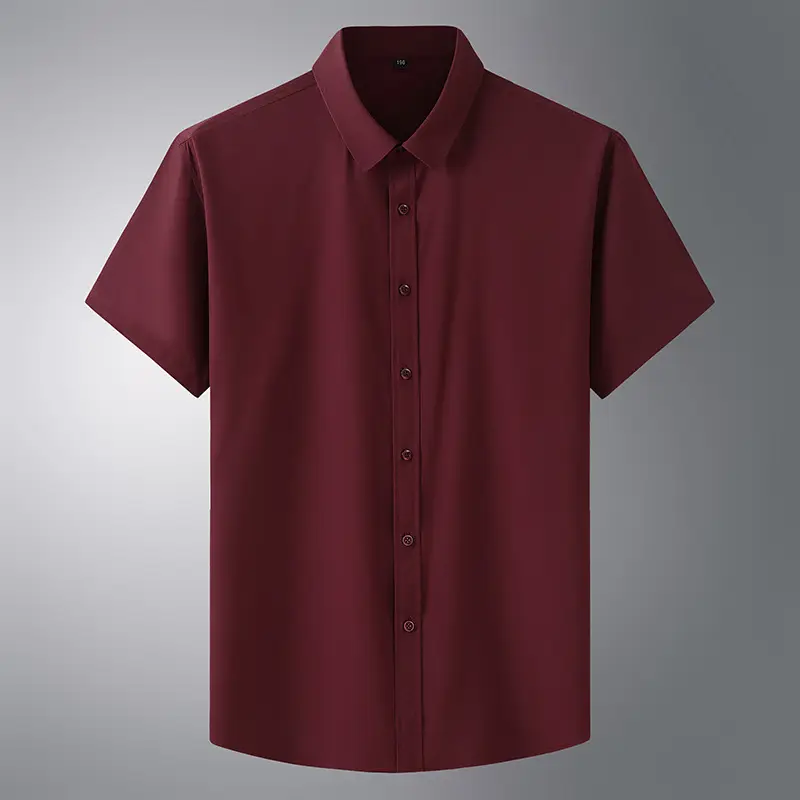 Men's White Thin Business Shirt Plus Size - Image 5
