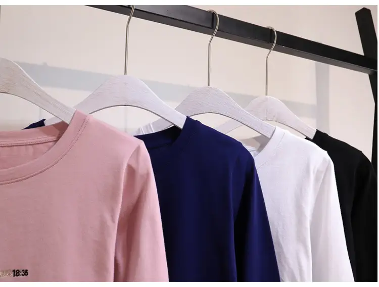 Women Embroidered Long Sleeve Cotton T-Shirt White — feature 26