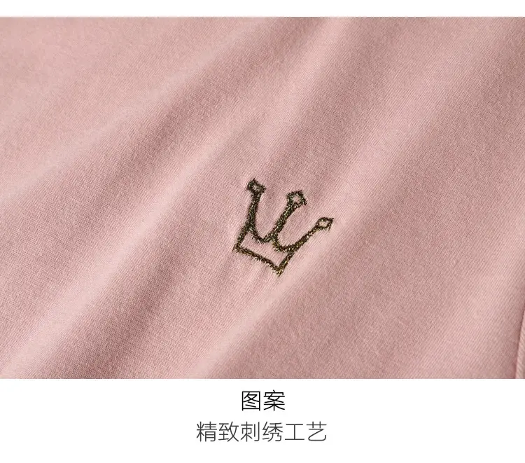 Women Embroidered Long Sleeve Cotton T-Shirt White — feature 44