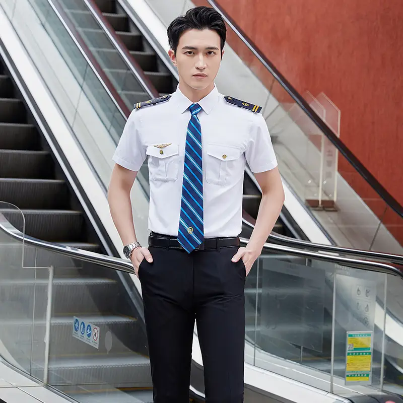Naval Aviation Uniform Pilot Stewardess Long Sleeve Shirt - Image 8