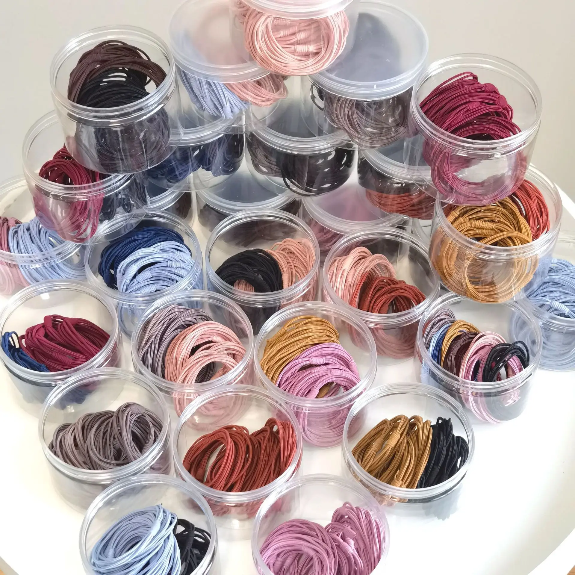 20 Pcs Canned Rubber Bands for Girls Hair Ties