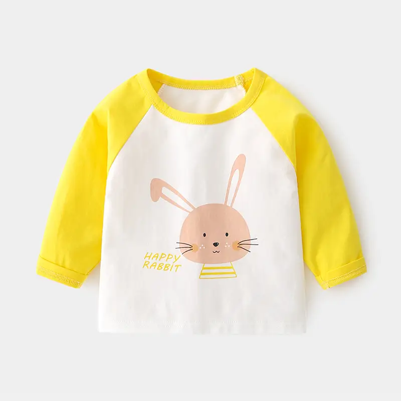 Baby Long Sleeve T-Shirt Yellow White Train Print - Image 10