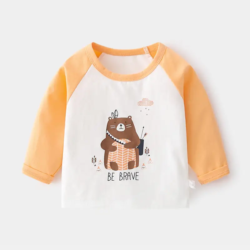 Baby Long Sleeve T-Shirt Yellow White Train Print - Image 13