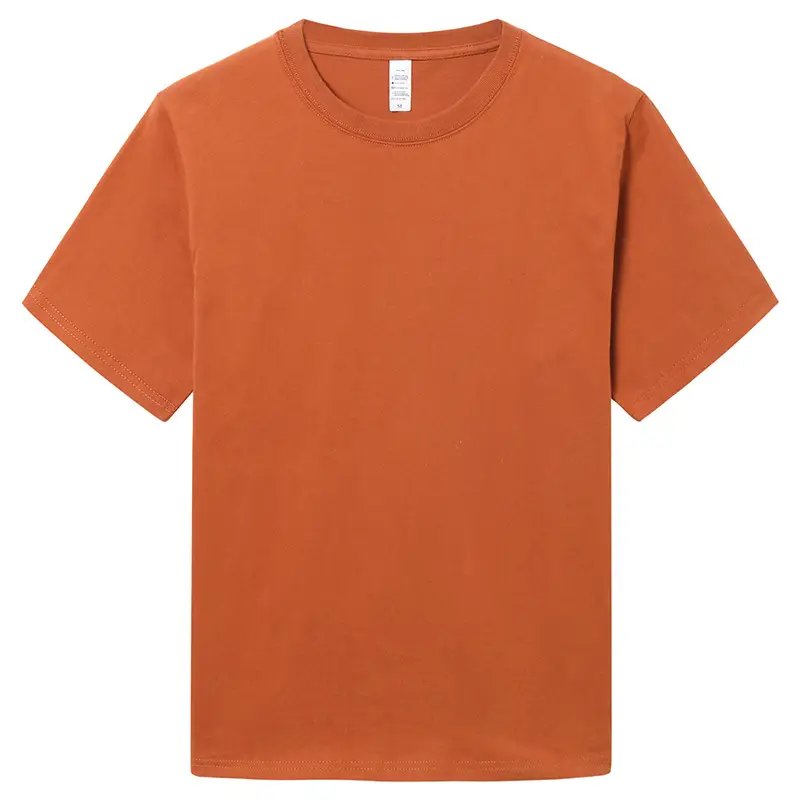 Orange 240g Cotton Crew Neck T-Shirt Unisex - Image 5
