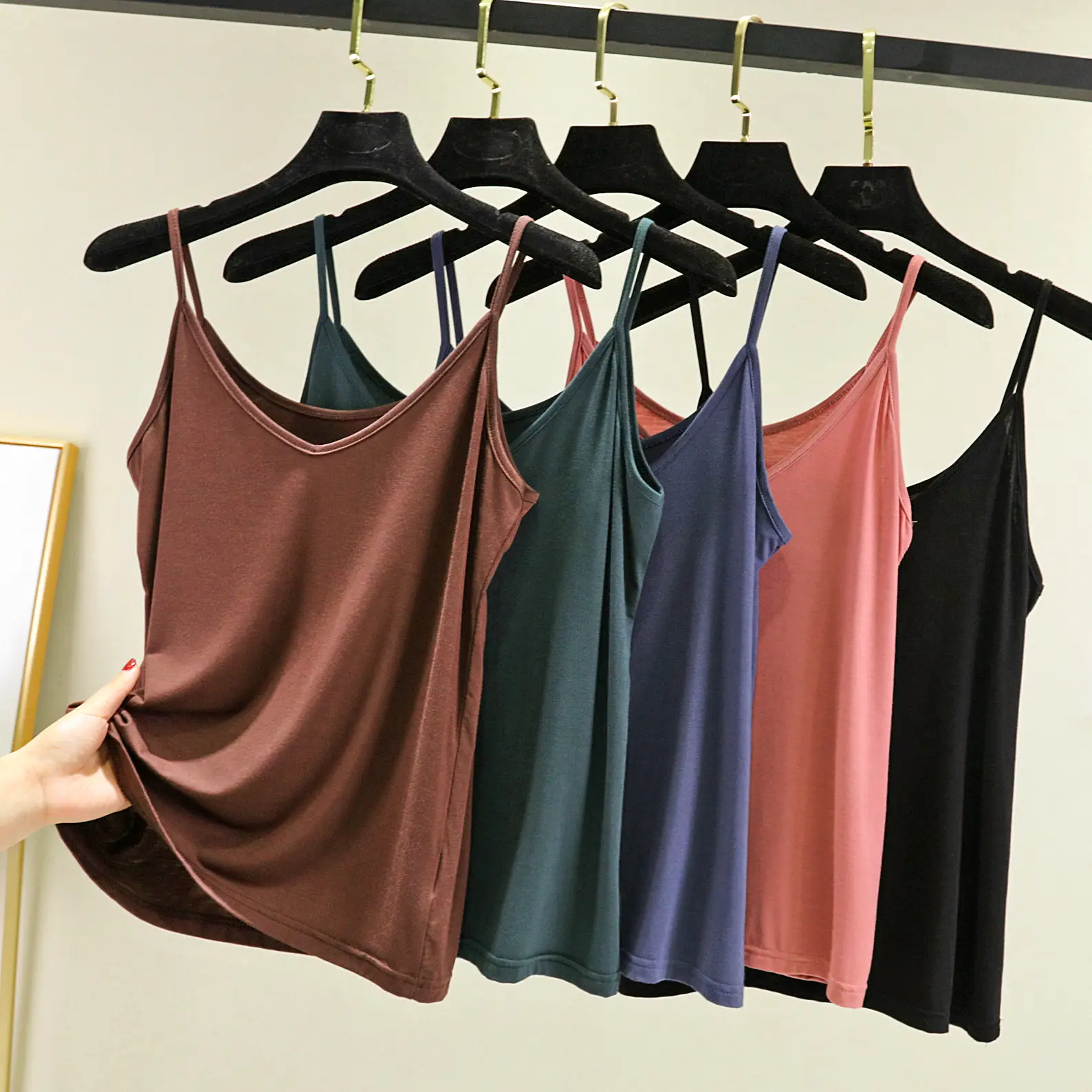 Summer V-Neck Camisole Modal Lightweight Women's - Image 13