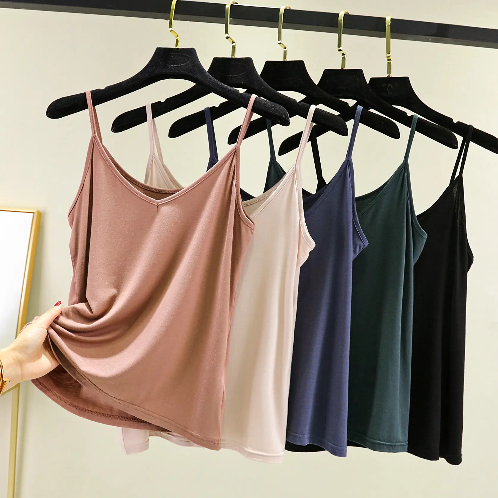 Summer V-Neck Camisole Modal Lightweight Women's - Image 14