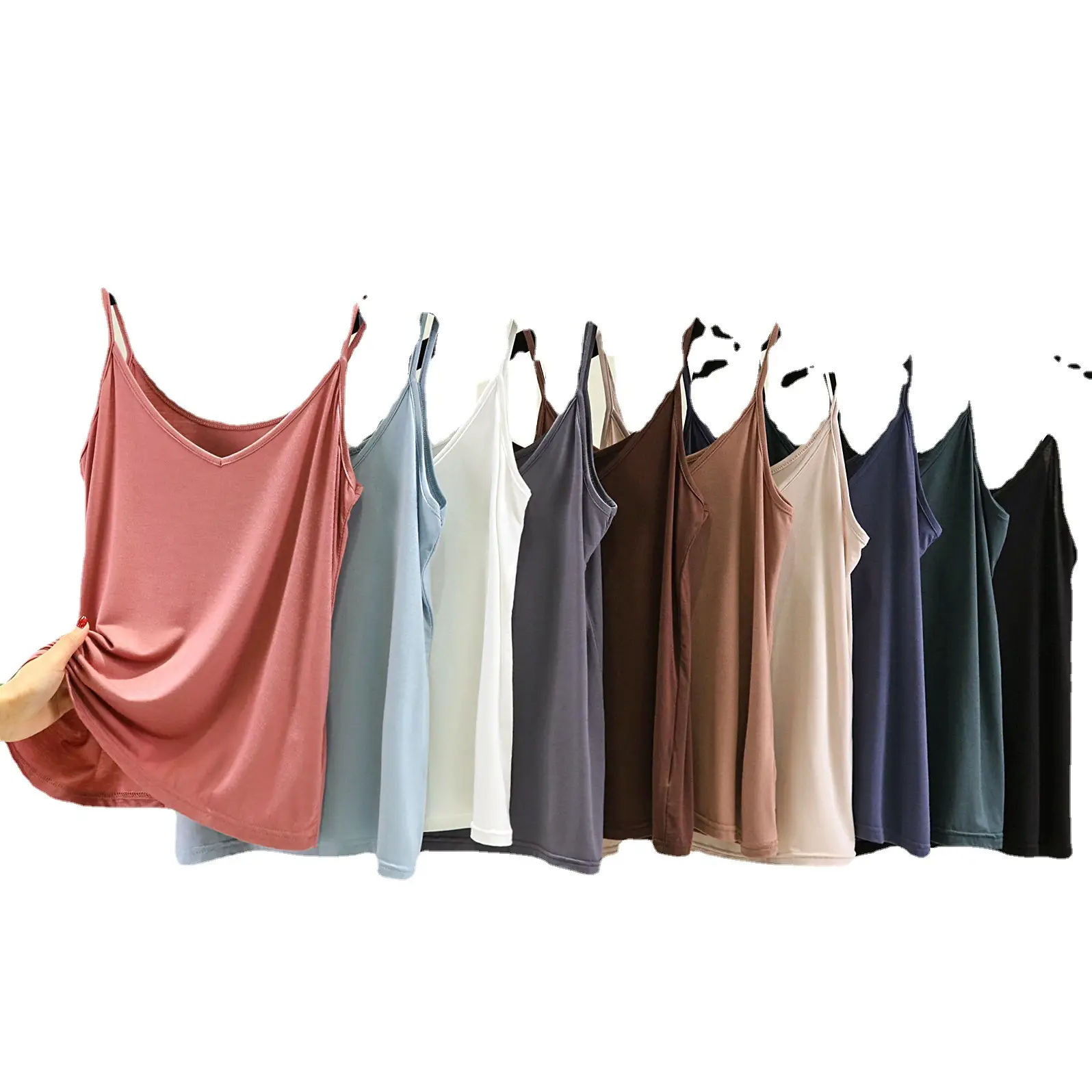 Summer V-Neck Camisole Modal Lightweight Women's - Image 15
