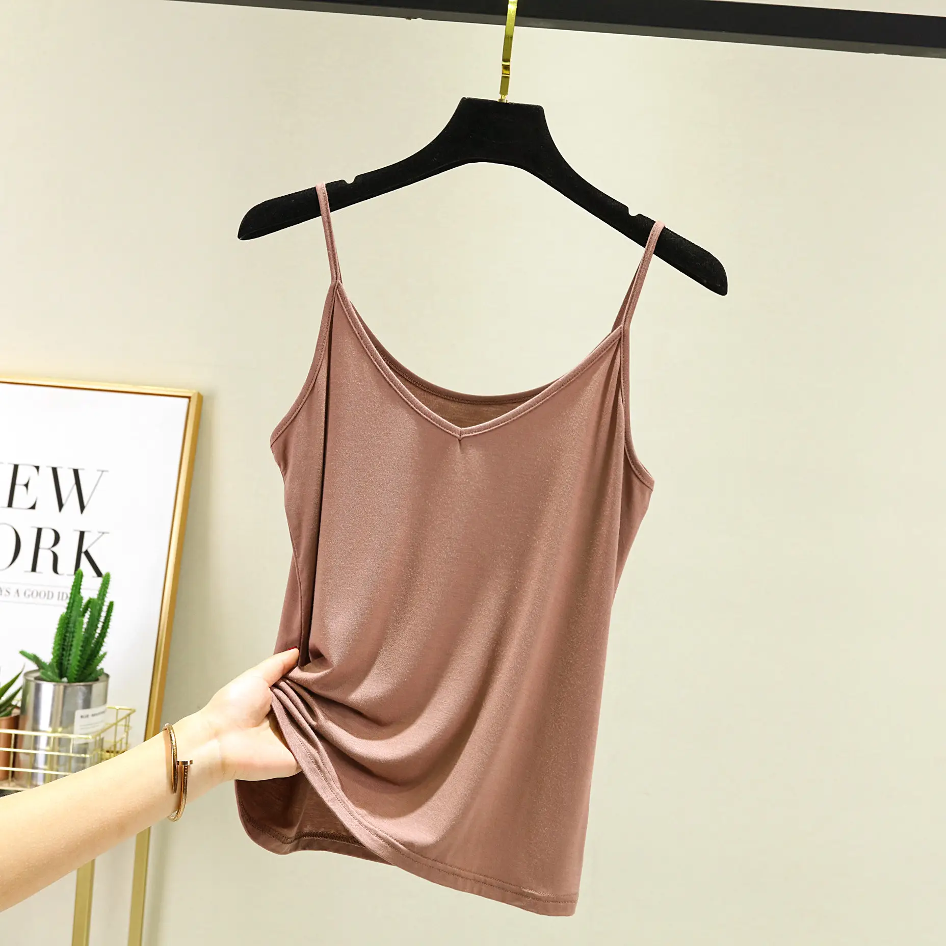 Summer V-Neck Camisole Modal Lightweight Women's - Image 3