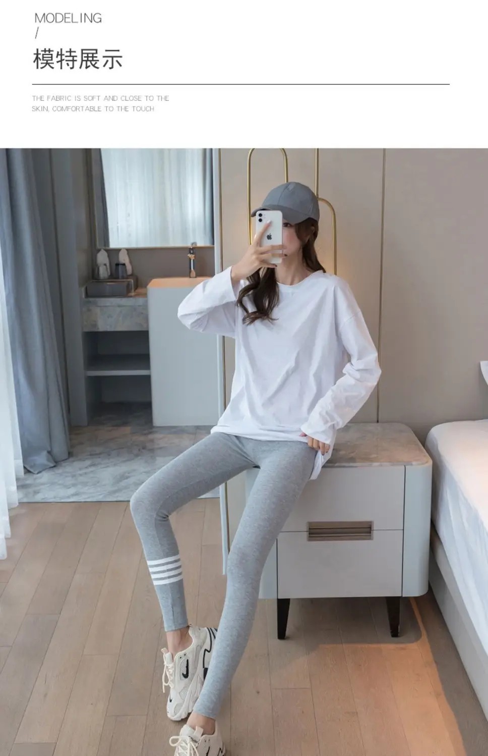Women Black Four Stripe Leggings Summer Wear — feature 20
