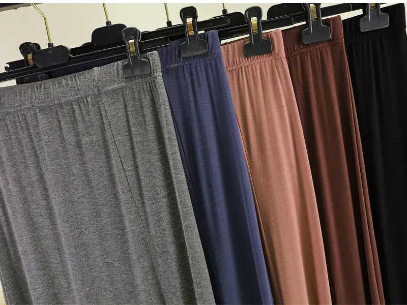 Women's Gray Modal Side Slit Skirt High Waist A-Line — feature 28