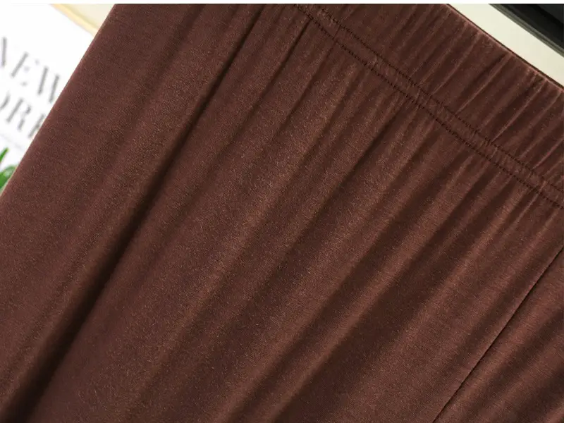 Women's Gray Modal Side Slit Skirt High Waist A-Line — feature 40