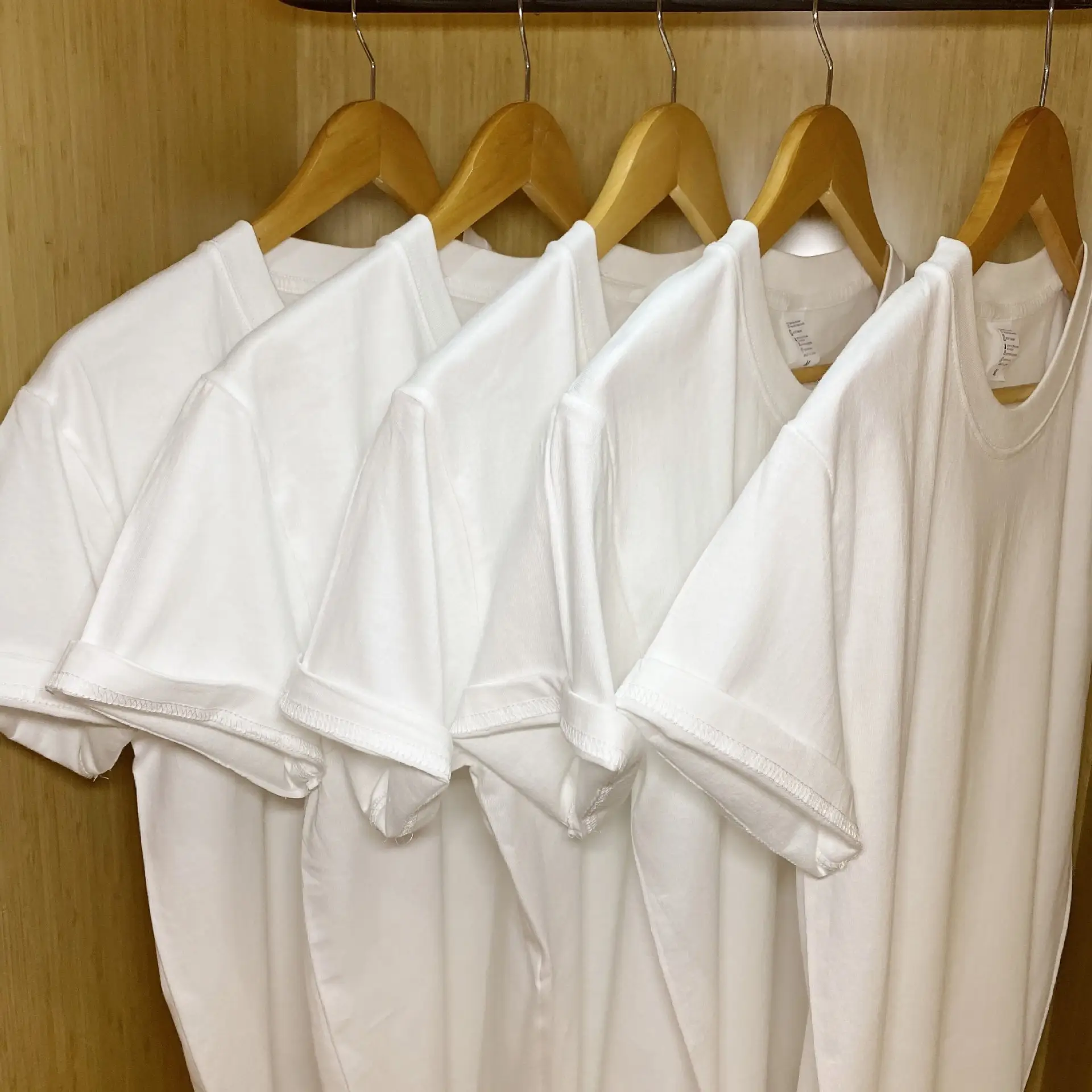 210g American Heavy Combed Cotton Round Neck Bottoming T-Shirt - Image 6