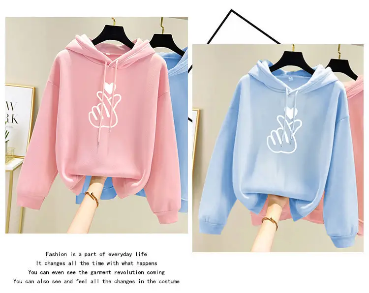 Green Hooded Sweatshirt for Girls Velvet Loose 2025 — feature 10