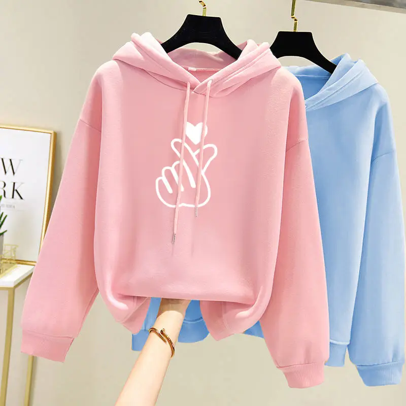 Green Hooded Sweatshirt for Girls Velvet Loose 2025 — feature 11