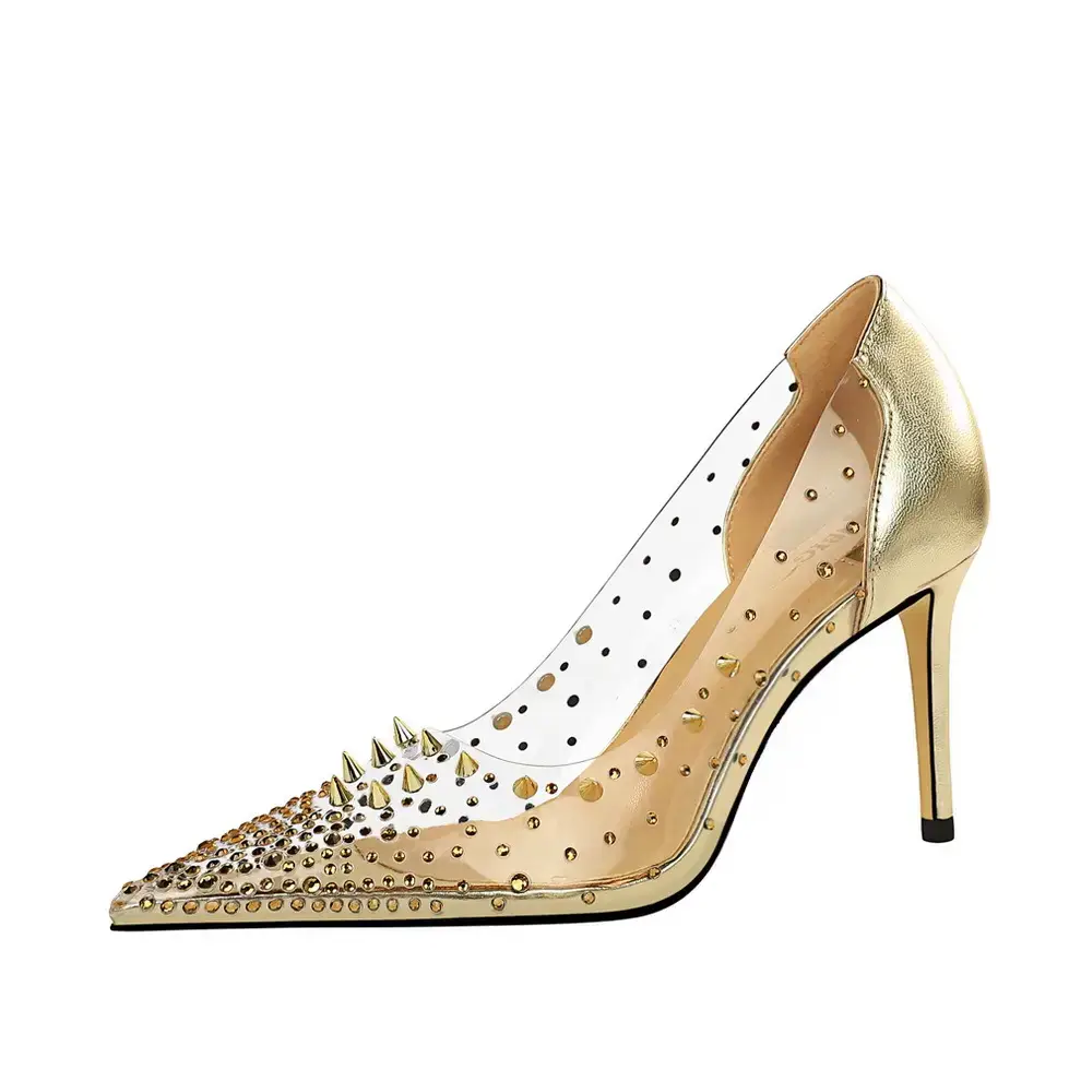 Silver Sparkly Heels for Women High Heel Wedding Party