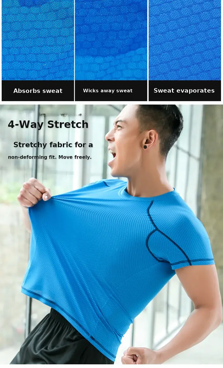 Men's Lime Green Quick-Drying Sports T-Shirt — feature 3
