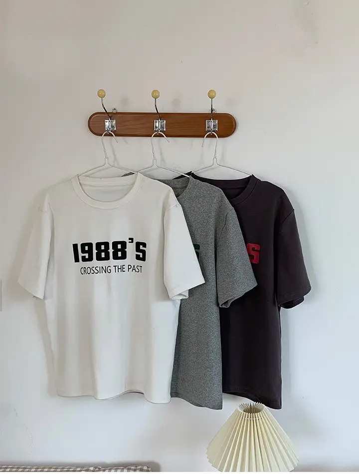Women 2988 Print Round Neck T-Shirt White Summer Loose Fit — feature 6