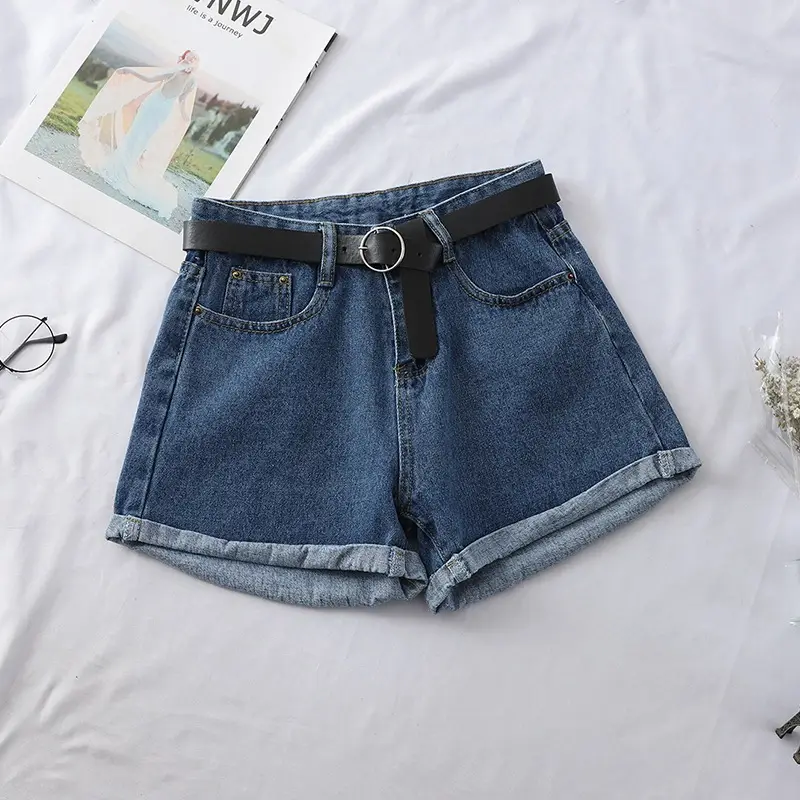 High Waist Denim Shorts Women 2022 Spring - Image 8