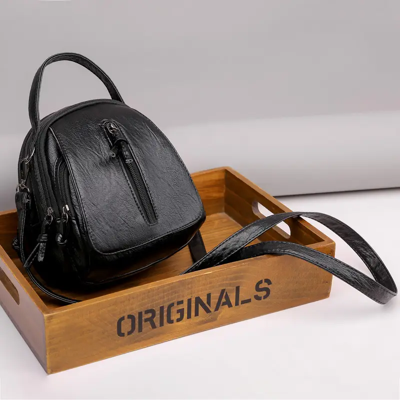 Women's Brown Leather Crossbody Bag with Tassel - Image 4