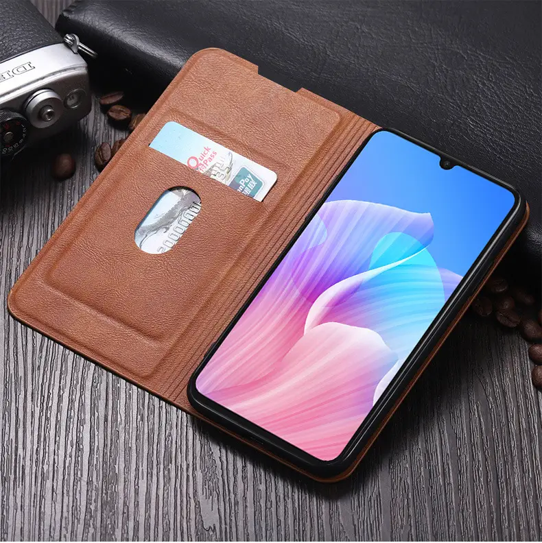 A55 Leather Clamshell Phone Case Blue Protective - Image 7