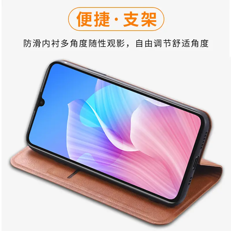 A55 Leather Clamshell Phone Case Blue Protective - Image 9