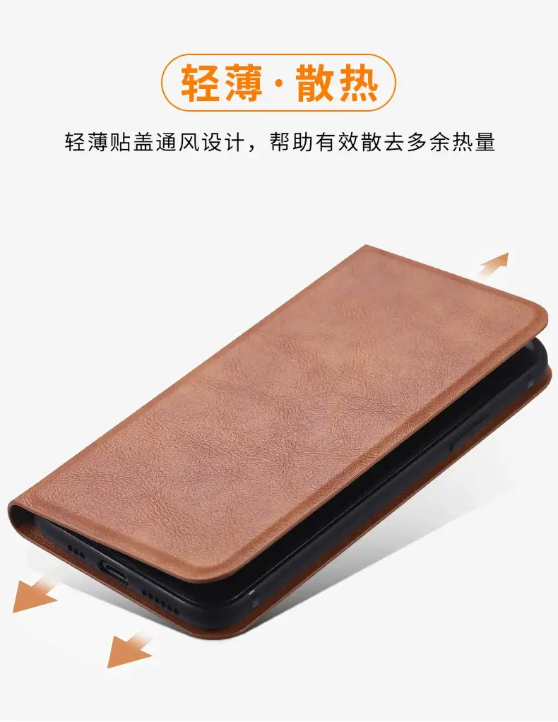A55 Leather Clamshell Phone Case Blue Protective — feature 4