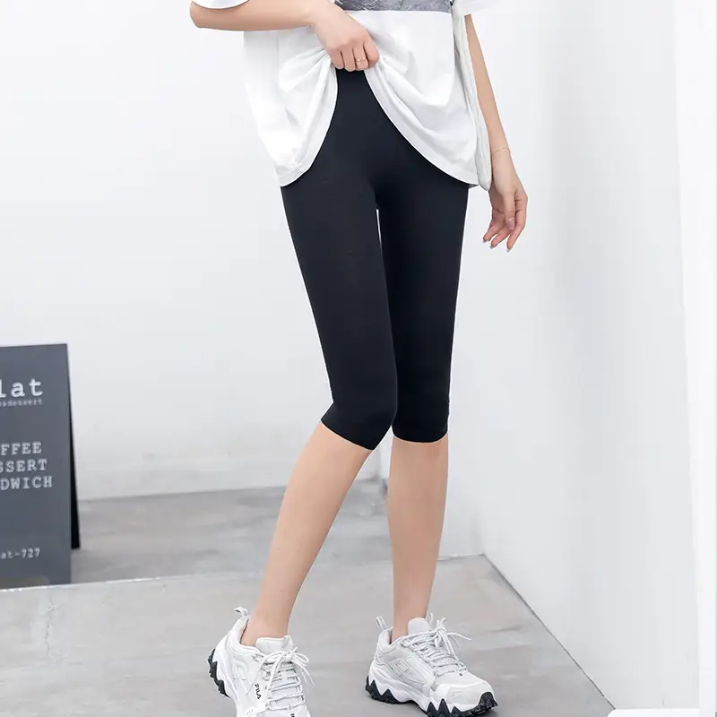 Women's Embroidered Five-Piece Leggings Large Size High Waist - Image 7