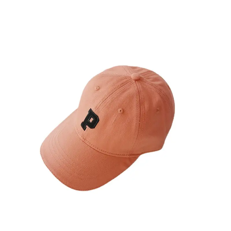 Black P Logo Baby Cap for Boys Girls Korean Style
