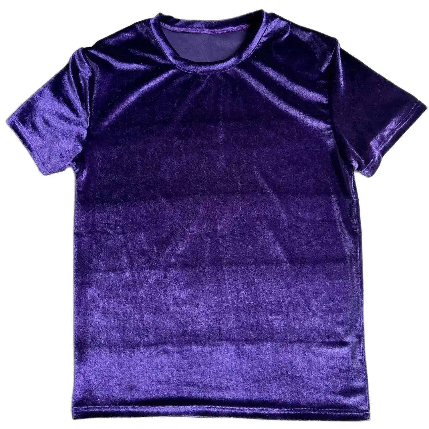 Blue Velvet Crewneck T-Shirt for Men Women Europe America Cross Border - Image 14