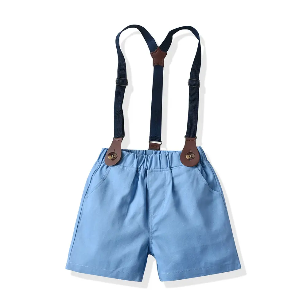 Baby Printed Short Sleeve Shirt with Bow Tie Suit — feature 12