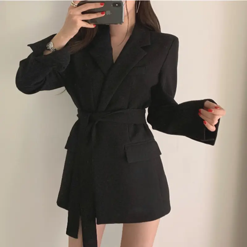Black Blazer Dress for Petite Women 2026 Spring - Image 3